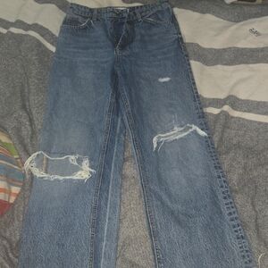Zara Women's Straight Leg Blue Jeans